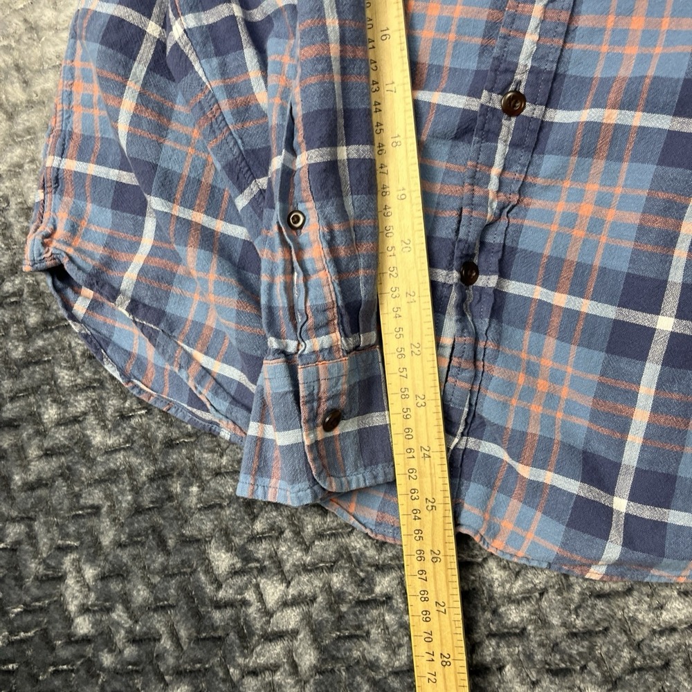 J. Crew Lightweight Flannel Shirt Mens M Blue Plaid Workwear Outdoor - Picture 8 of 10
